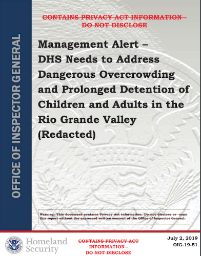 The front page of the Office of Inspector General Report. 